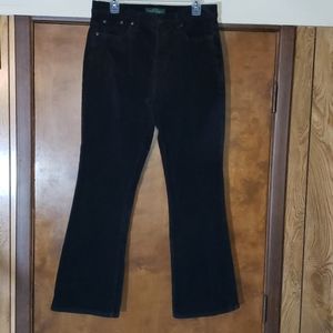 Lauren Ralph Lauren Black brown Corduroy Flared Pants